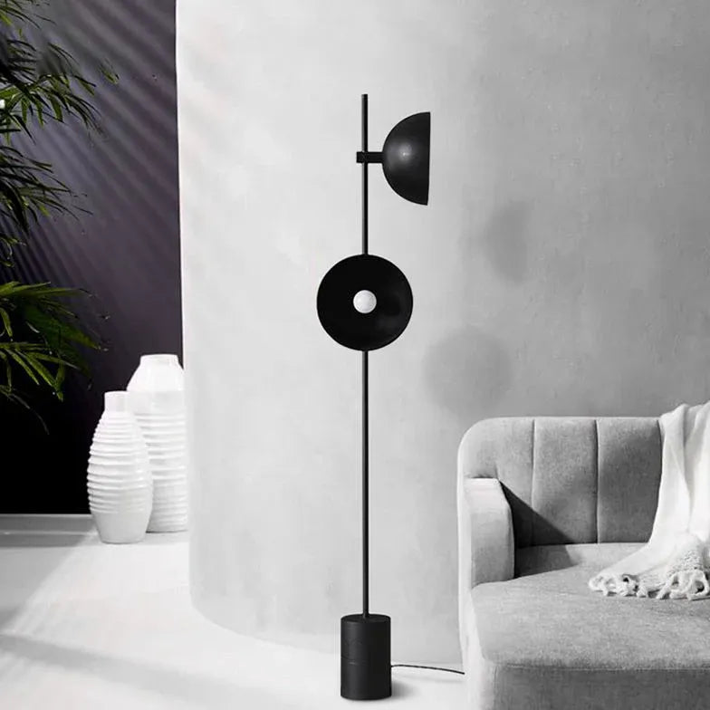 Lampadaire moderne minimaliste hémisphérique noir