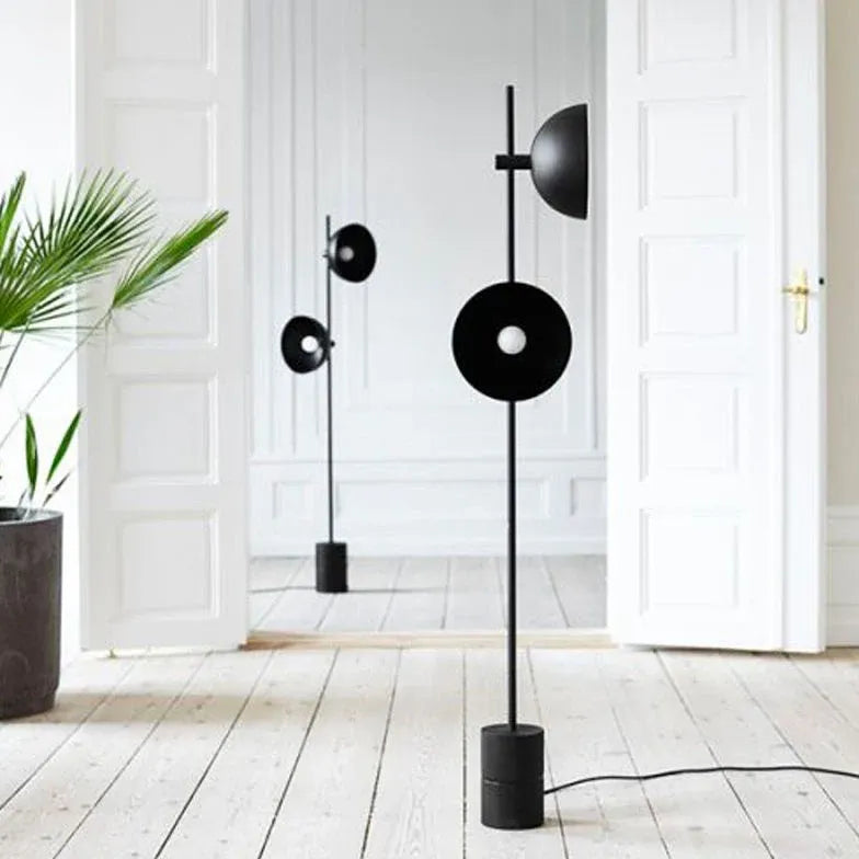 Lampadaire moderne minimaliste hémisphérique noir