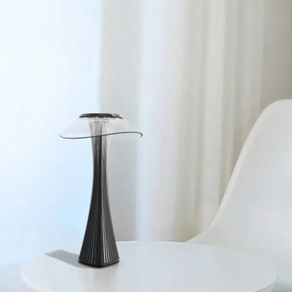 Lampe de table moderne artistique en forme de parapluie en cuivre