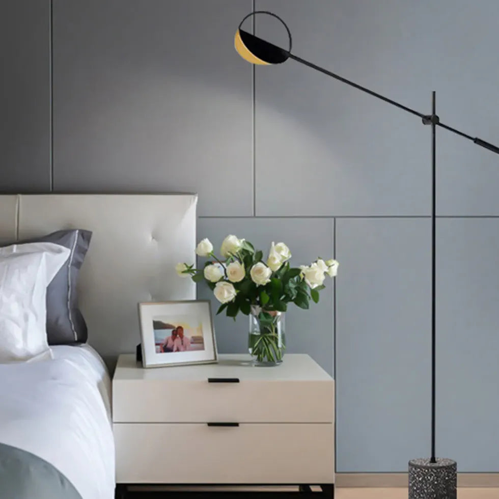 Black Minimalist Modern Folding Floor Lamp