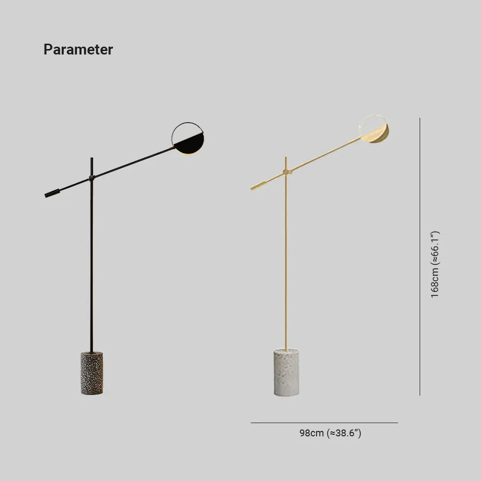 Black Minimalist Modern Folding Floor Lamp