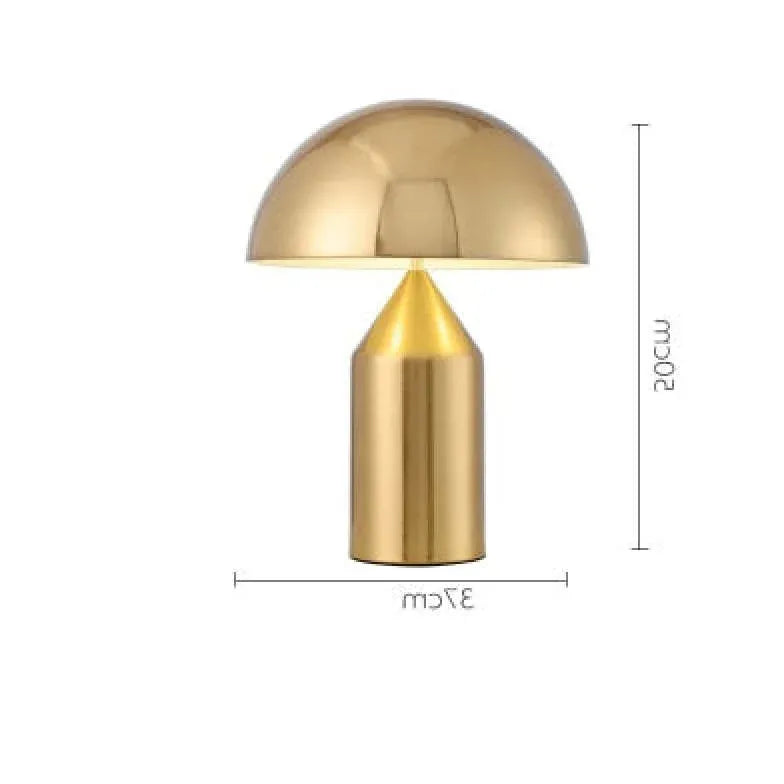 Conception de champignons dorés lampe de table moderne