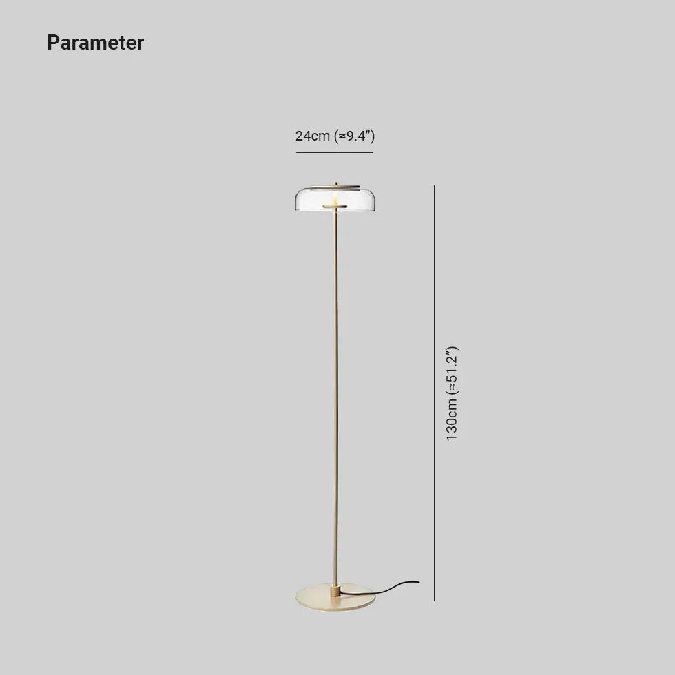 Transparent Glass Modern Minimalist Floor Lamp