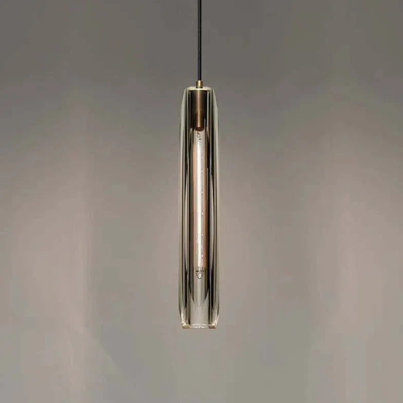 Long verre cylindrique suspension moderne