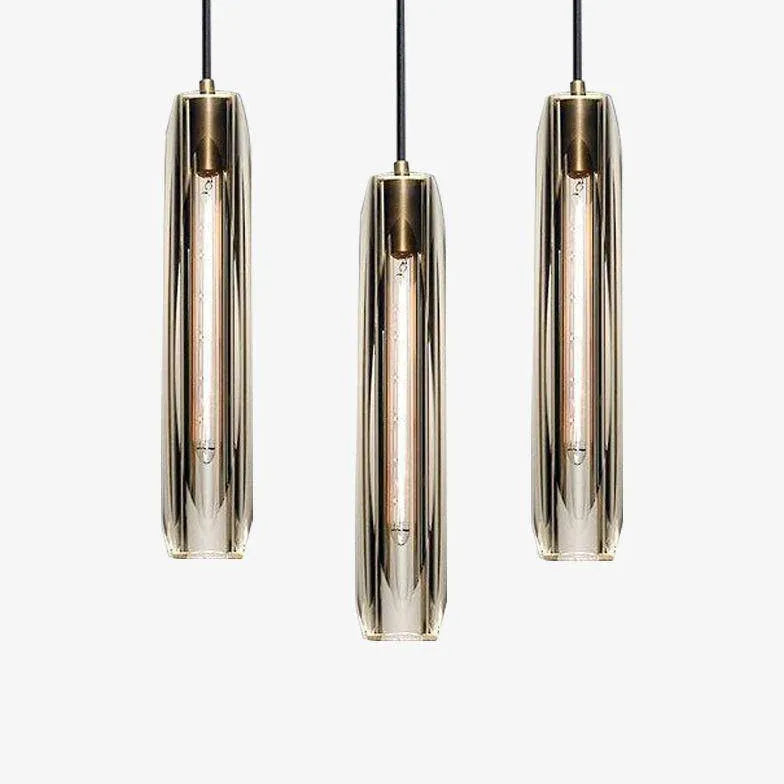 Long verre cylindrique suspension moderne