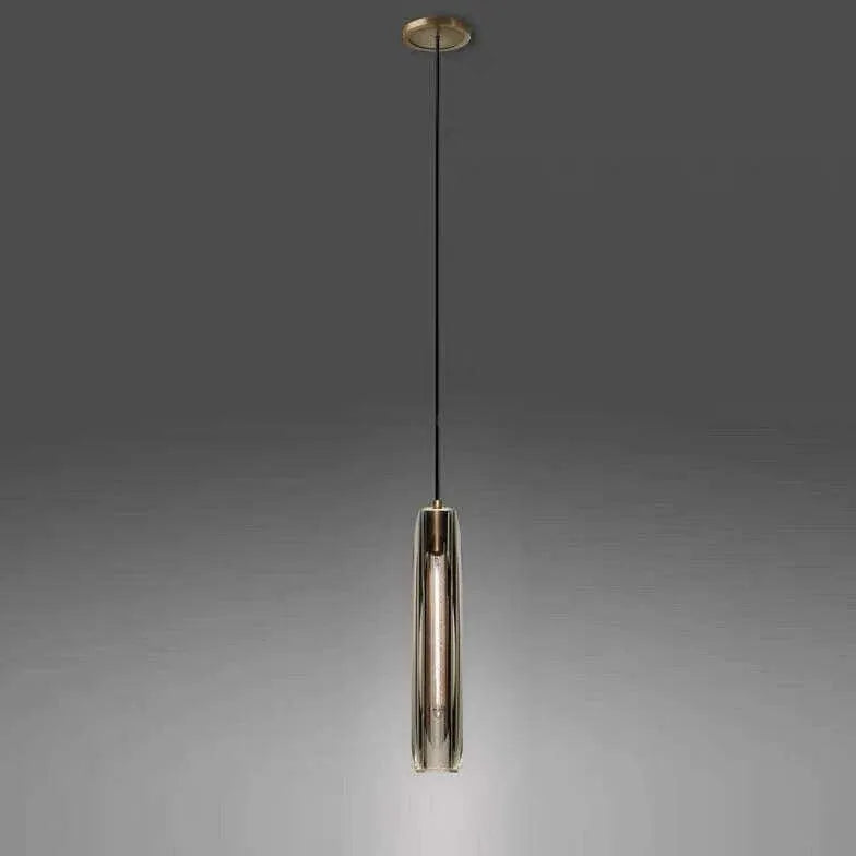 Long verre cylindrique suspension moderne