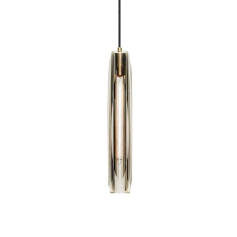 Long verre cylindrique suspension moderne