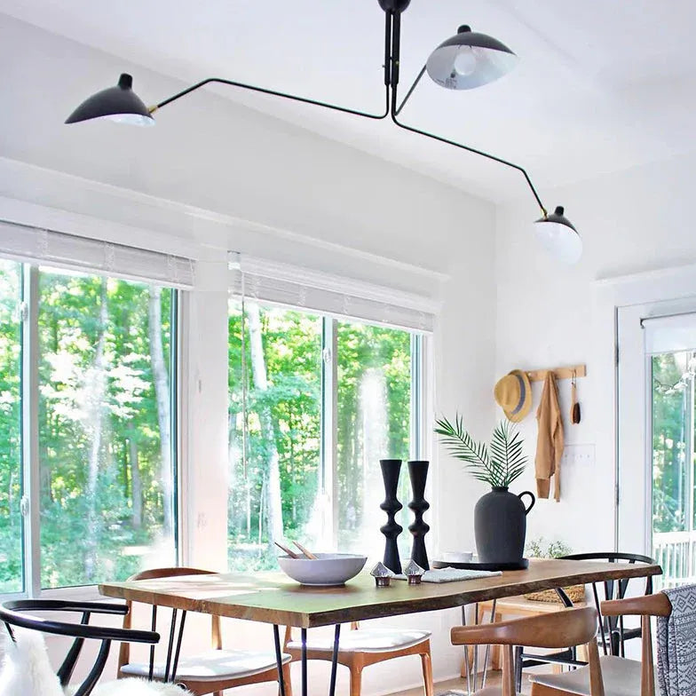 Lustre suspension industriel design moderne rotatif