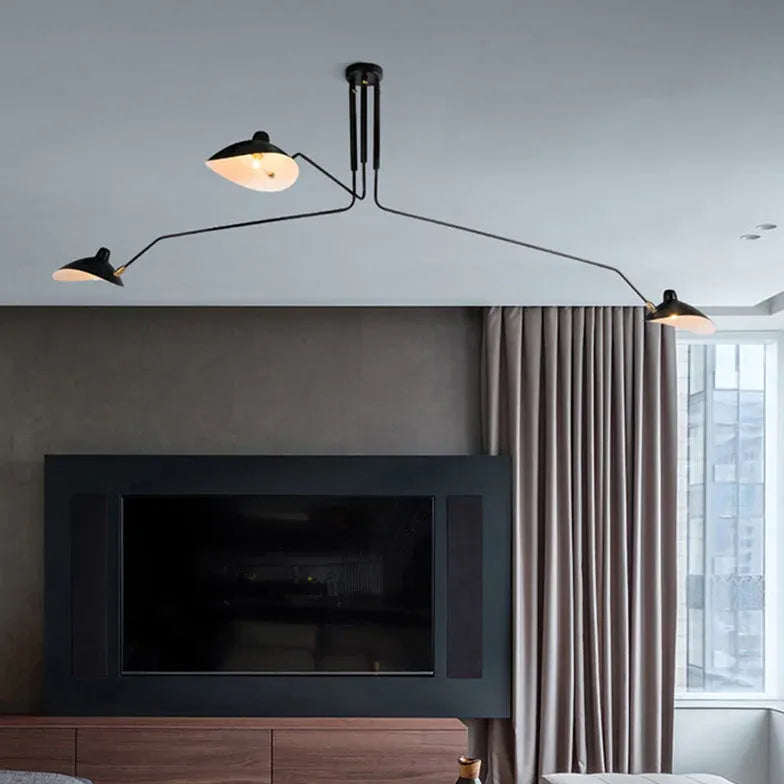 Lustre suspension industriel design moderne rotatif