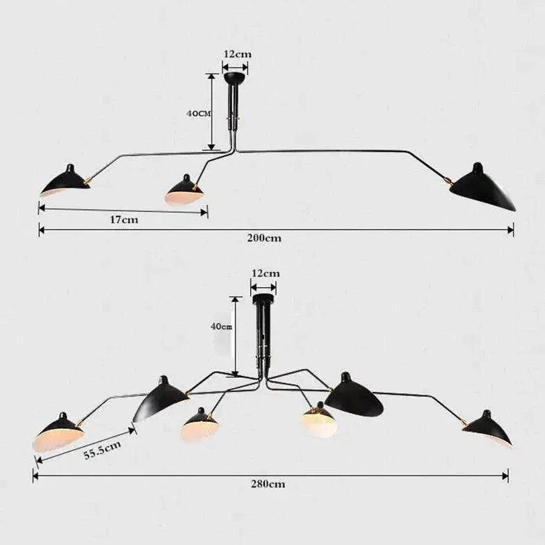 Lustre Suspension Industriel Design Moderne Rotatif - Clowas.fr