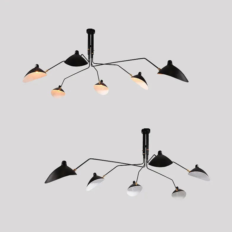 Lustre suspension industriel design moderne rotatif