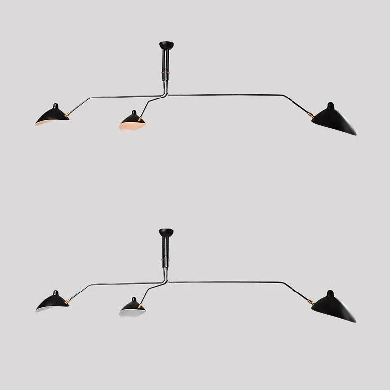 Lustre suspension industriel design moderne rotatif