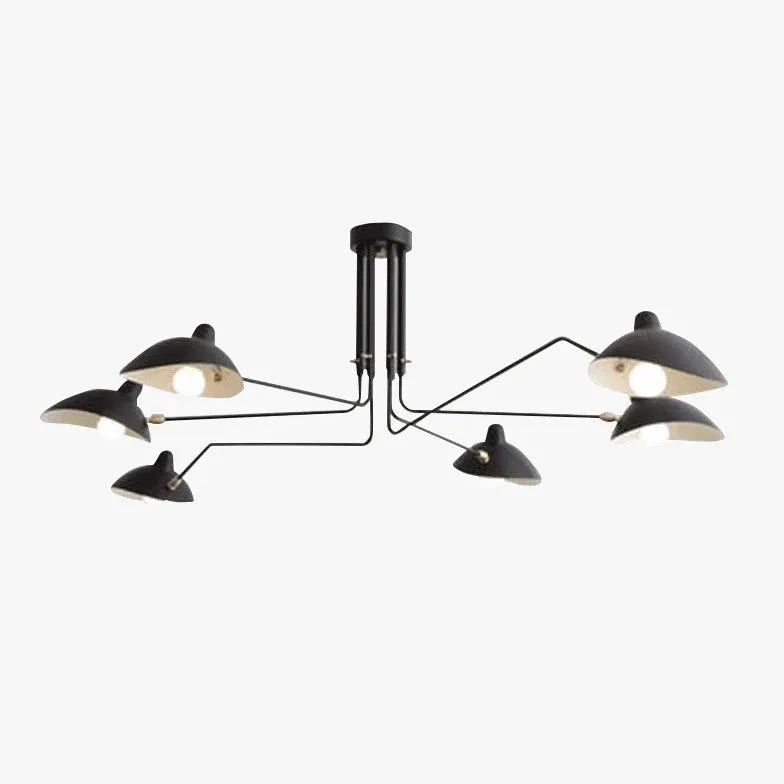 Lustre suspension industriel design moderne rotatif