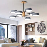 Lustre Design Bois Suspension Ronde Multilampe