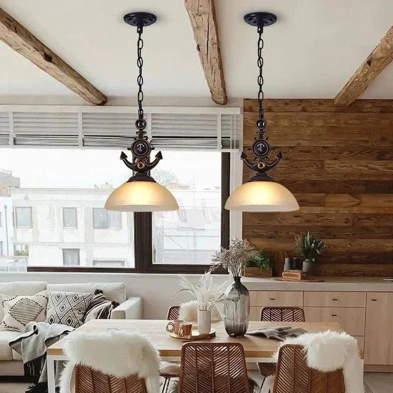 Suspension Vintage Année 60 Abat-Jour En Verre - Clowas.fr