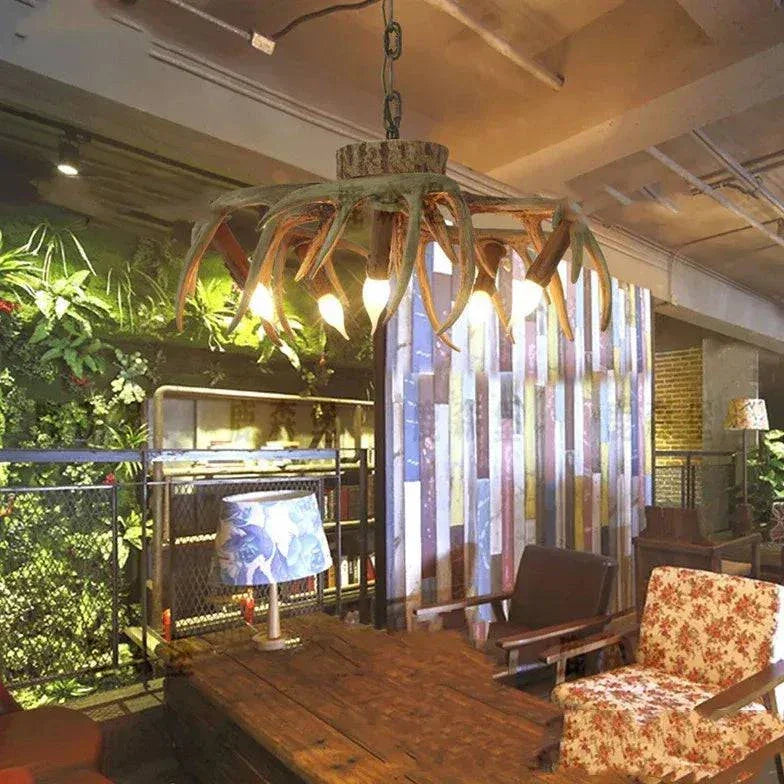 Suspension Vintage En Bois Imitation Bois De Cerf - Clowas.fr