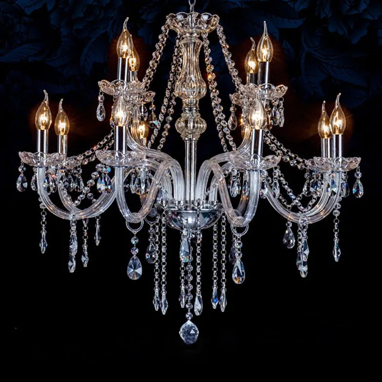 Glass Candle Holders Elegant Vintage Chandelier