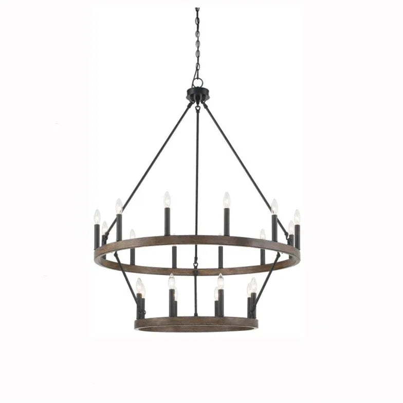 Multi-Head Candle Design Round Industrial Chandelier