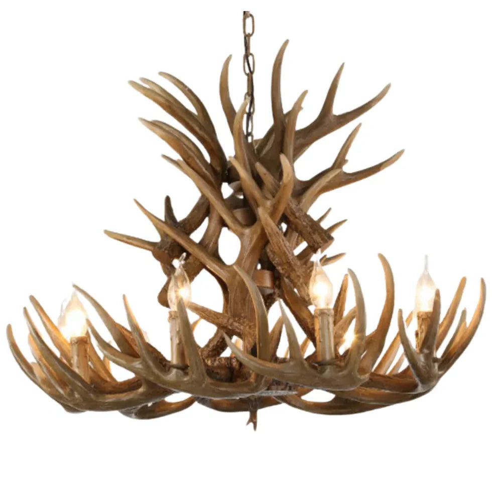 Suspension en bois imitation cerf pour salon