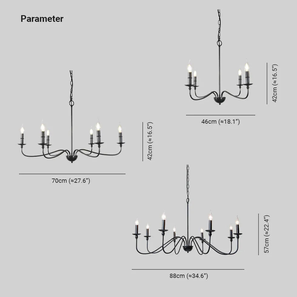 Luminaires vintage fer forgé élégant