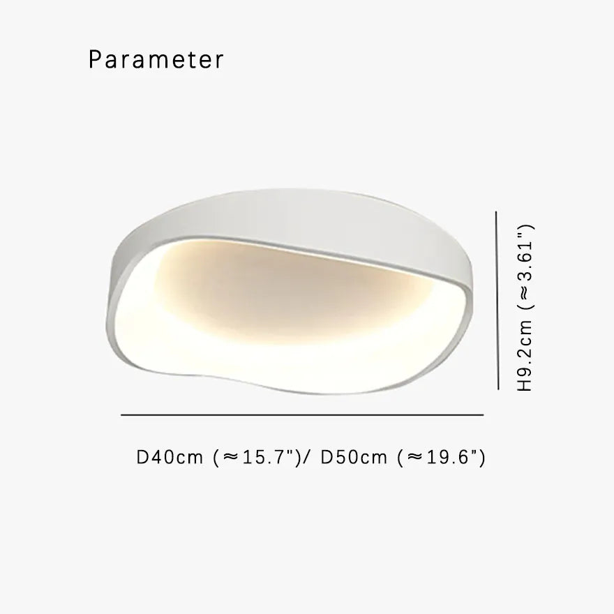 Plafonnier Moderne Blanc à Bordure Ondulée pour Chambre