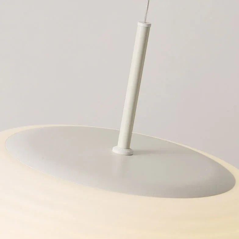 White Round Lampshade Modern Bedroom Pendant Light