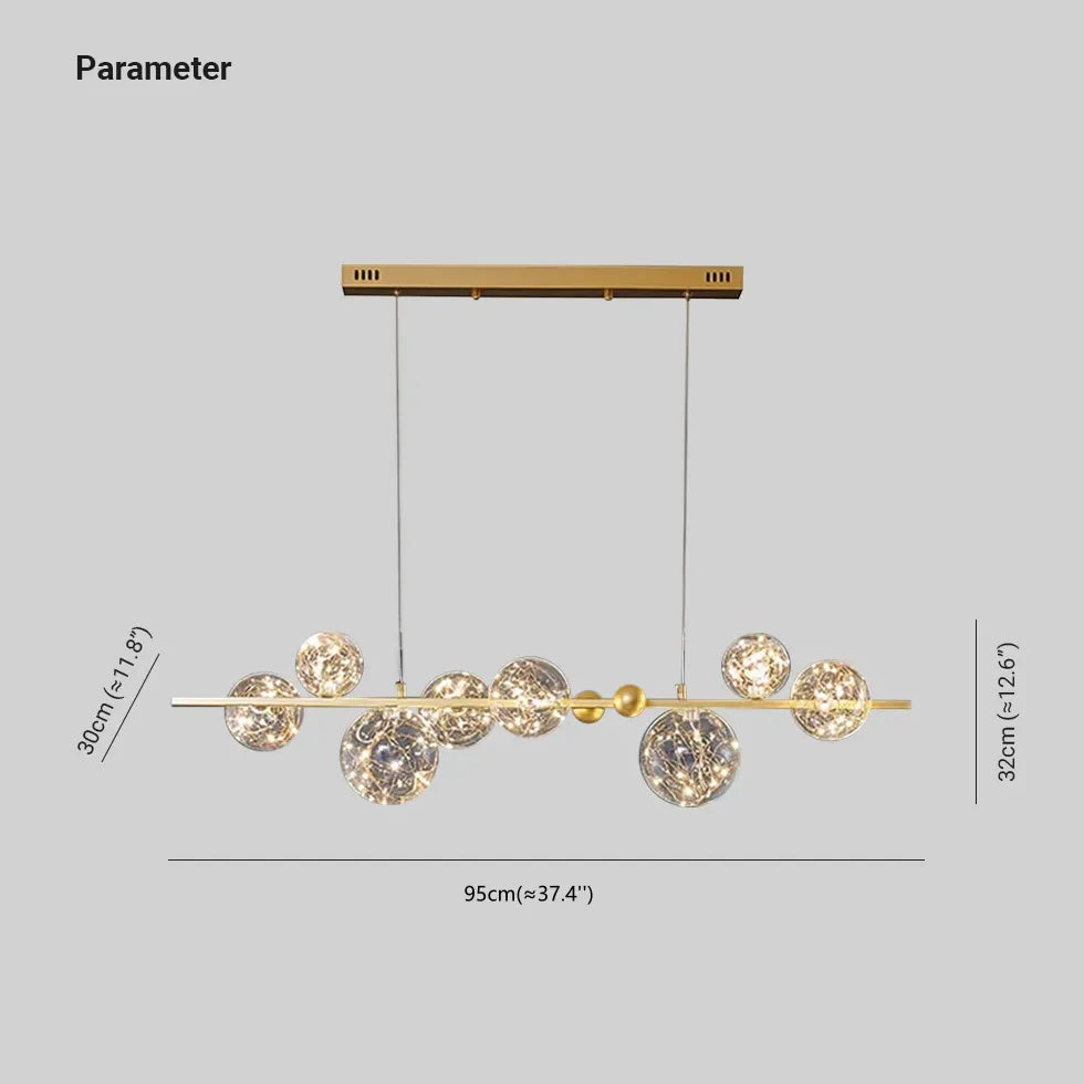 Suspension bar cuisine design style nordique