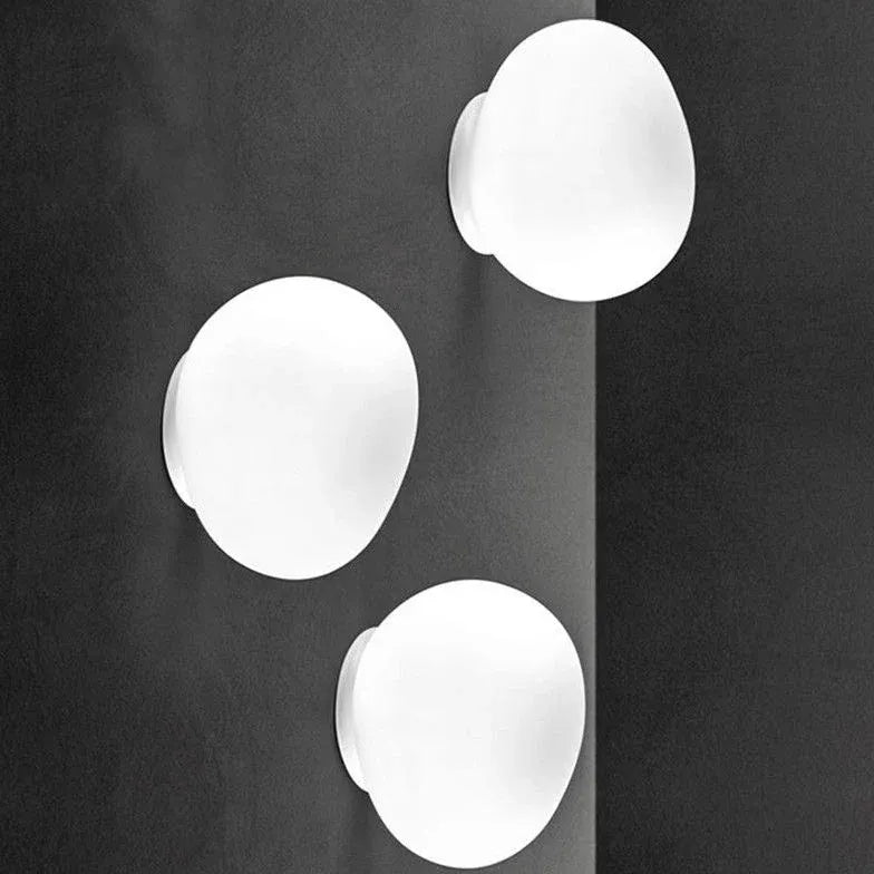 Irregular Small White Sphere Wall Light