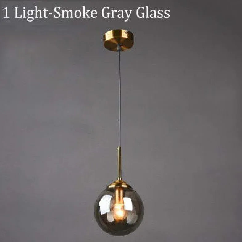 Semi-Transparent Glass Single-Head Minimalist Pendant Light