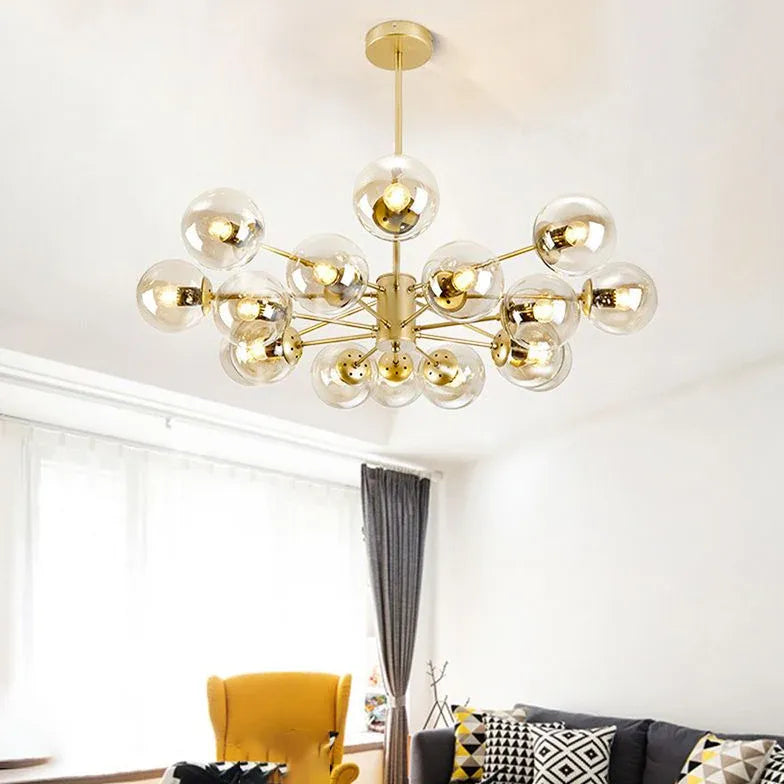 Glass Ball Multi-Head Modern Luxury Pendant Light