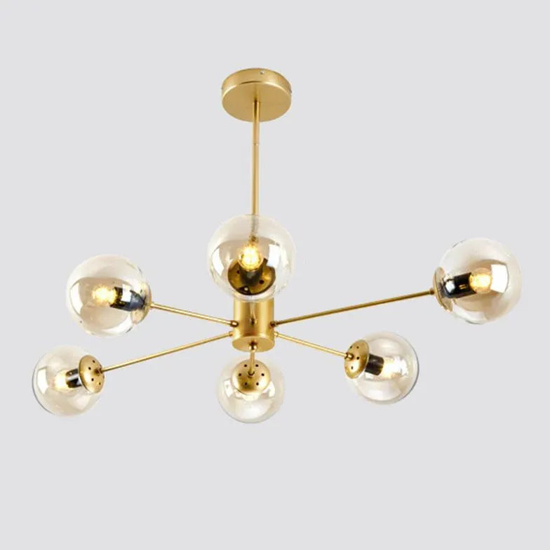 Glass Ball Multi-Head Modern Luxury Pendant Light