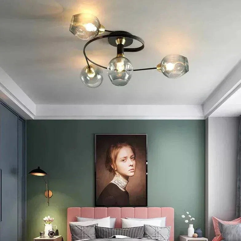 Plafonnier En Verre Transparent Pour Chambre - Clowas.fr