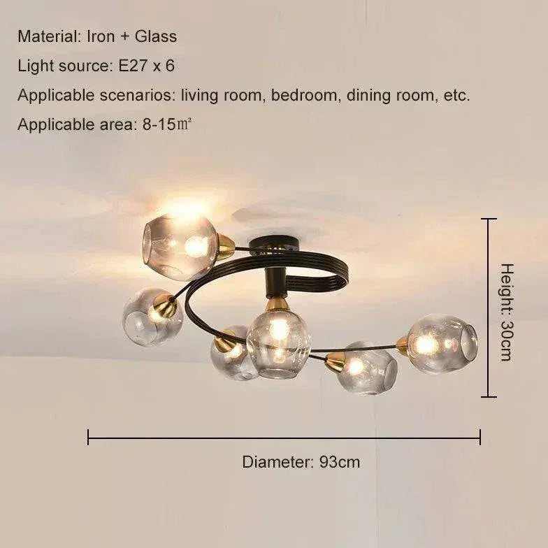 Plafonnier En Verre Transparent Pour Chambre - Clowas.fr