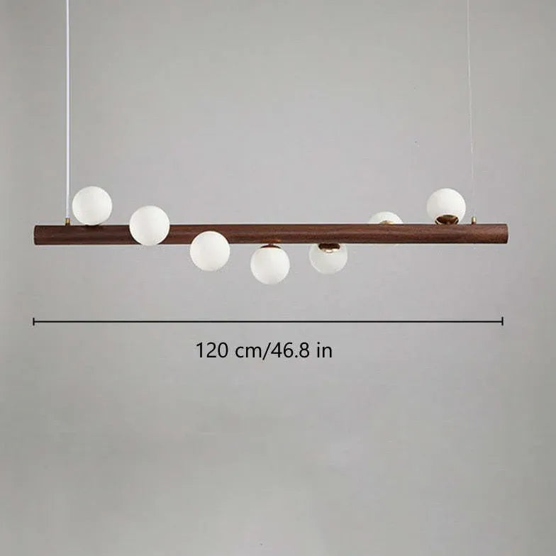 Wooden Glass Ball Industrial Nordic Pendant Light