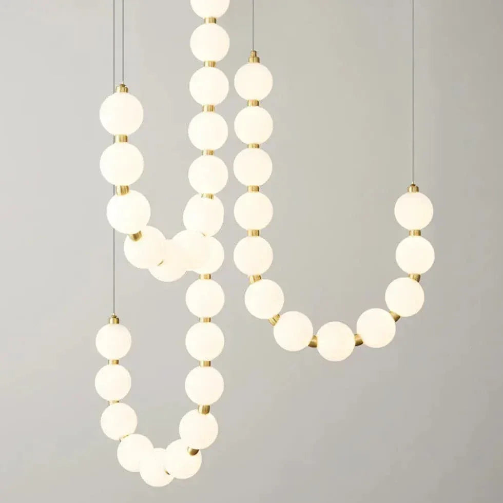 Suspension Blanche Minimaliste À Plusieurs Sphères Pour Salon - Clowas.fr