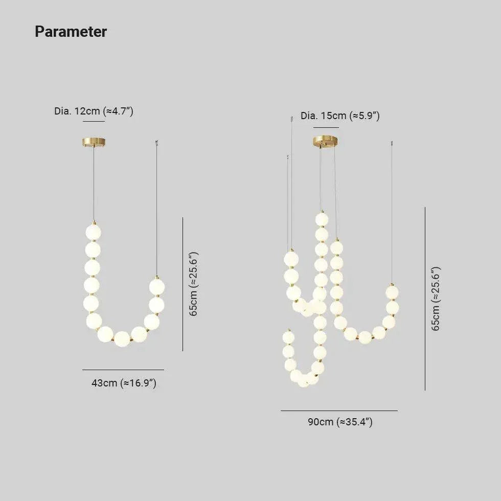 Suspension Blanche Minimaliste À Plusieurs Sphères Pour Salon - Clowas.fr