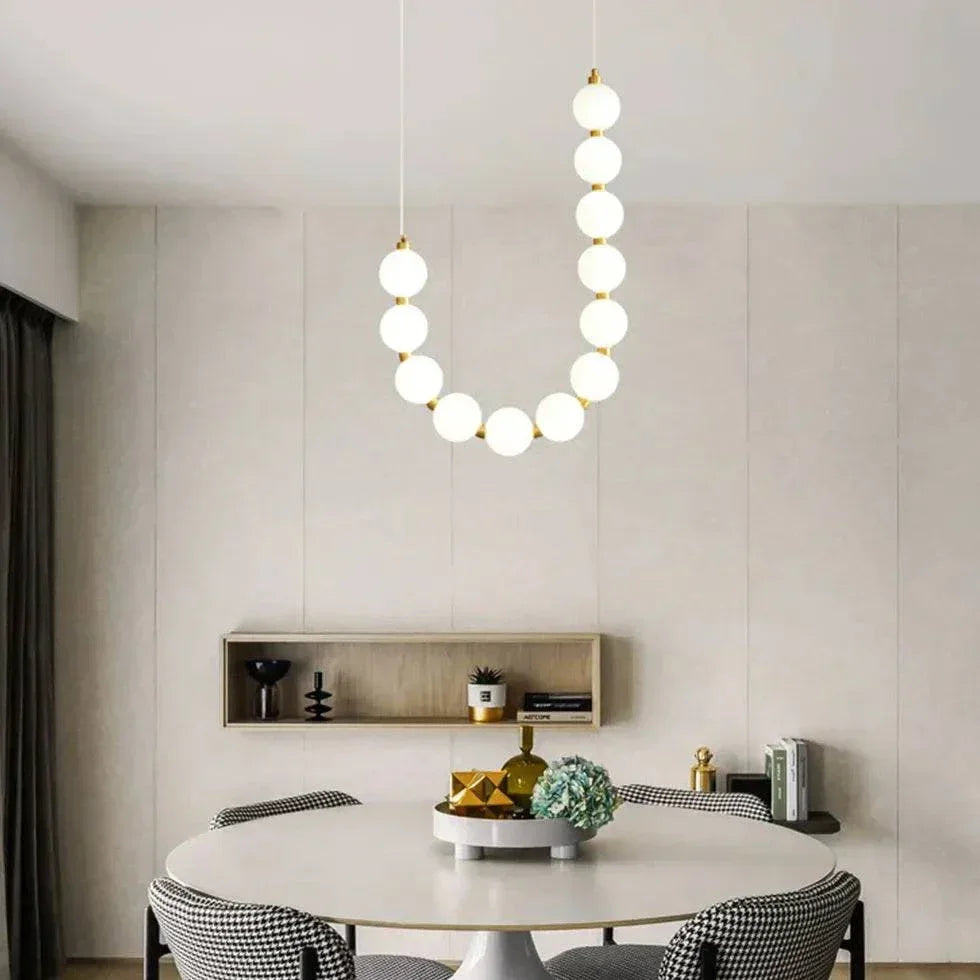 Suspension Blanche Minimaliste À Plusieurs Sphères Pour Salon - Clowas.fr