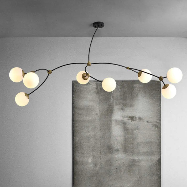 minimalist branch modern black chandelier