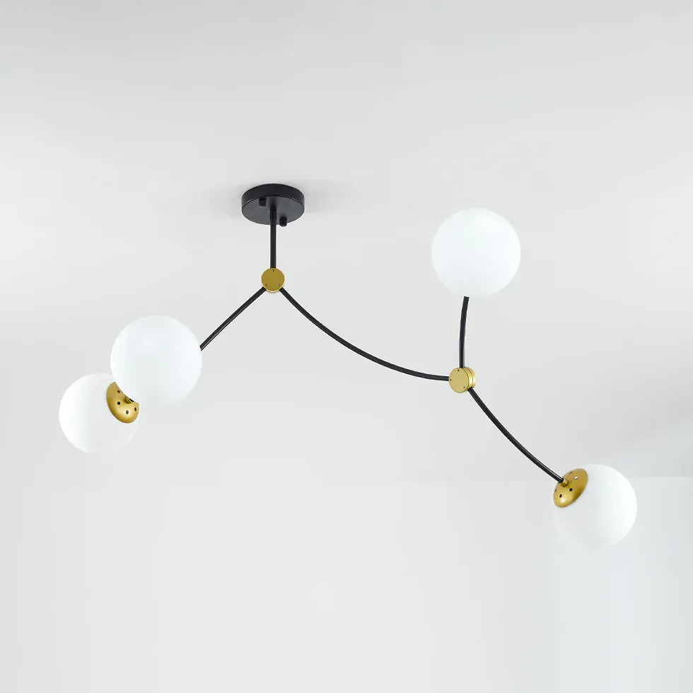 minimalist branch modern black chandelier