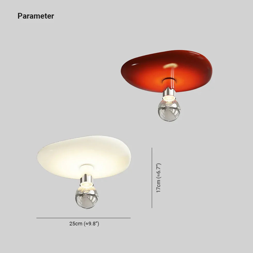 Red Irregular Round Design Recessed Ceiling Light