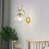 Applique chambre boule de verre Antler