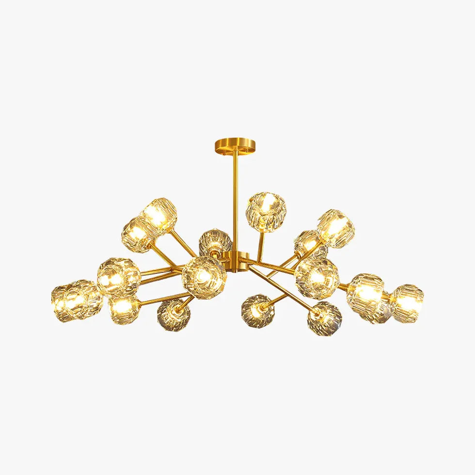 Gold Glass Radial for Dining Room Chandelier