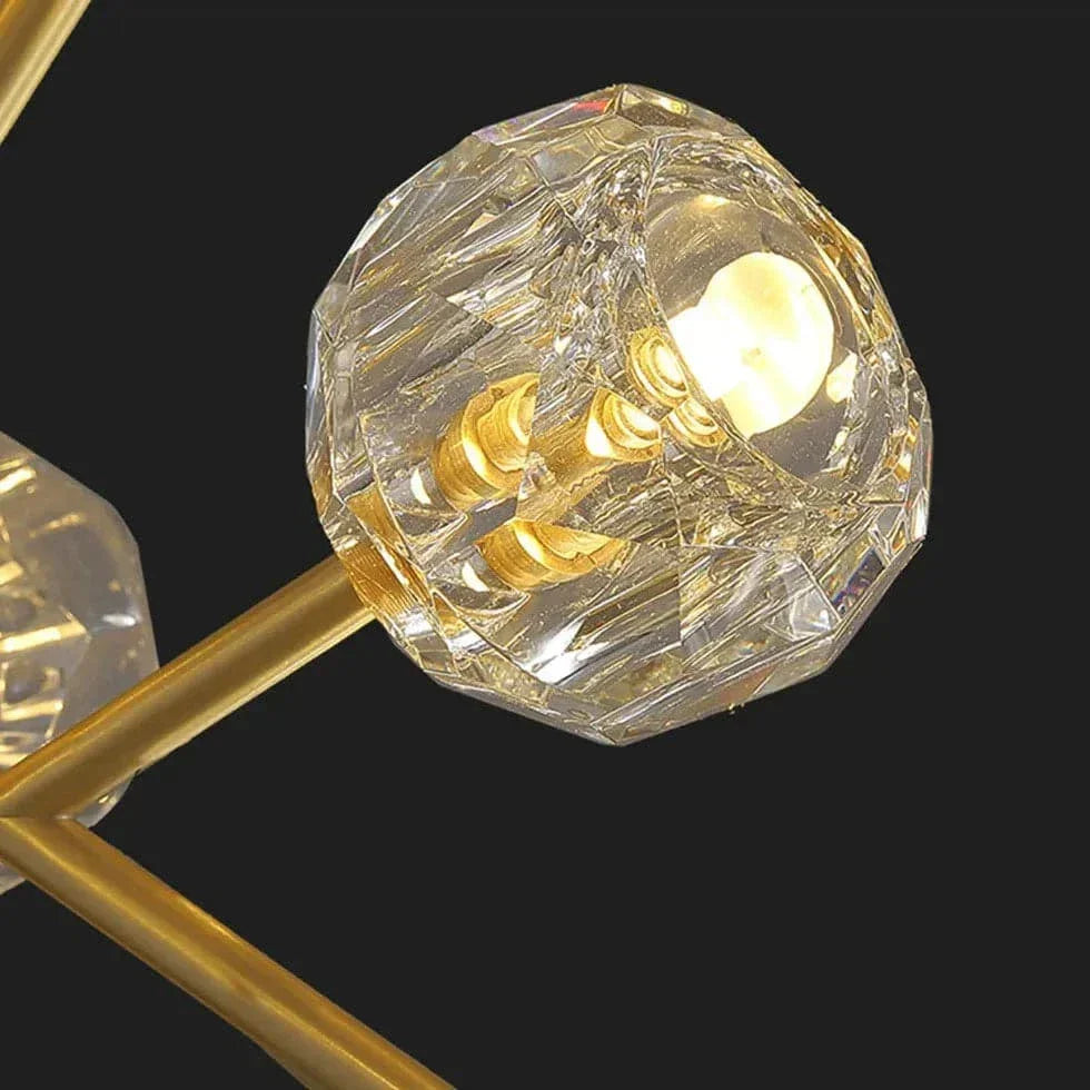 Radial En Verre Or Pour Le Lustre Du Salon - Clowas.fr