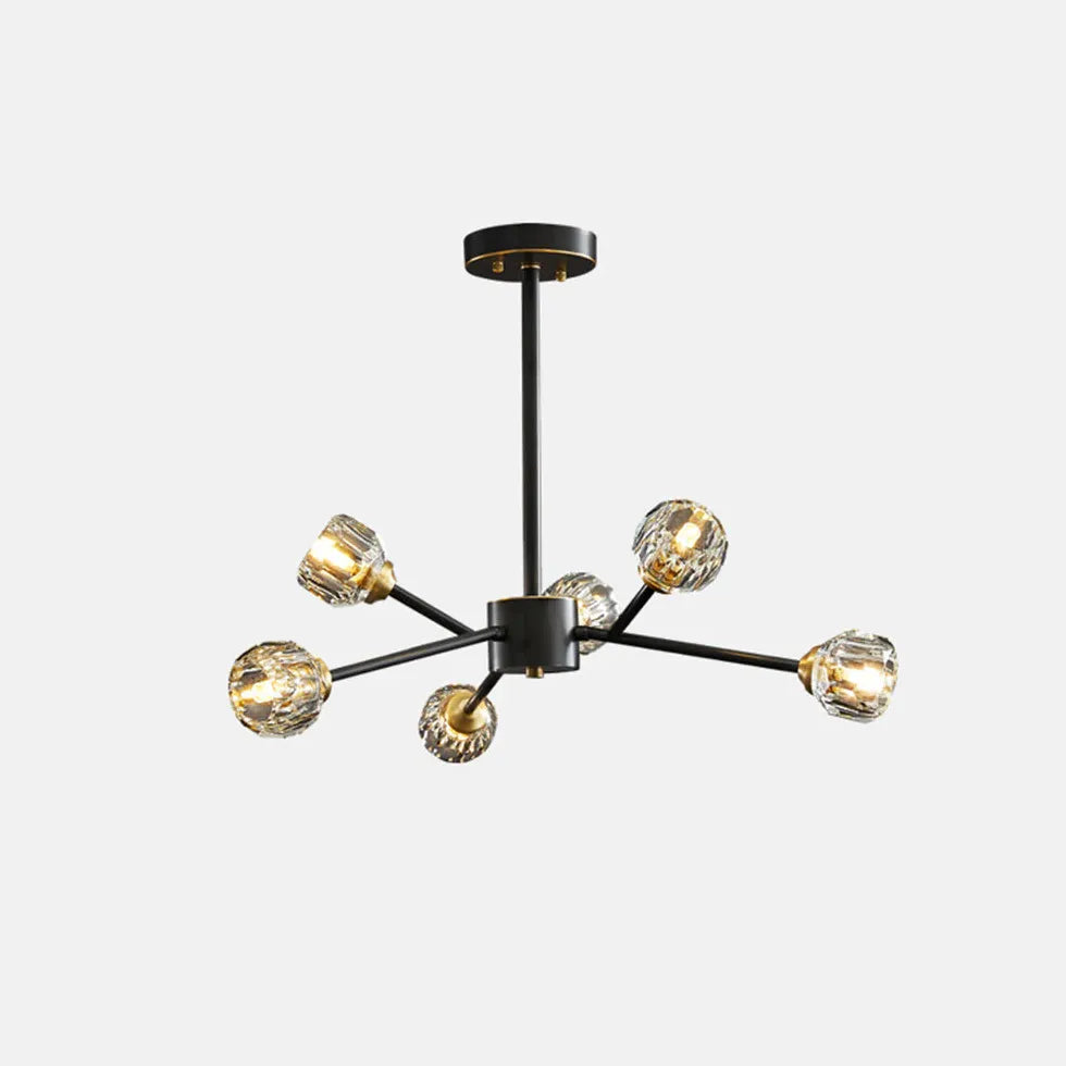 Gold Glass Radial for Dining Room Chandelier