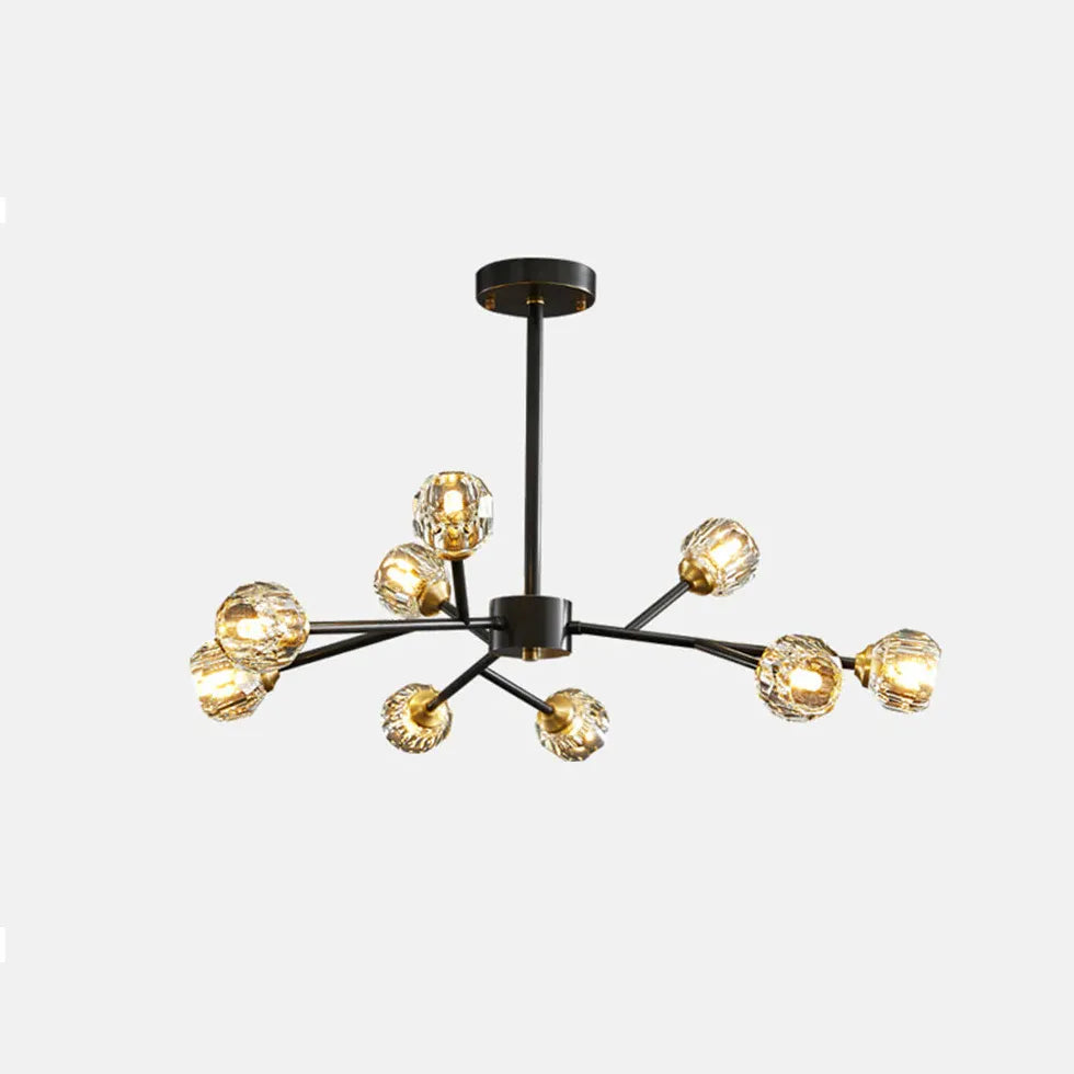 Gold Glass Radial for Dining Room Chandelier