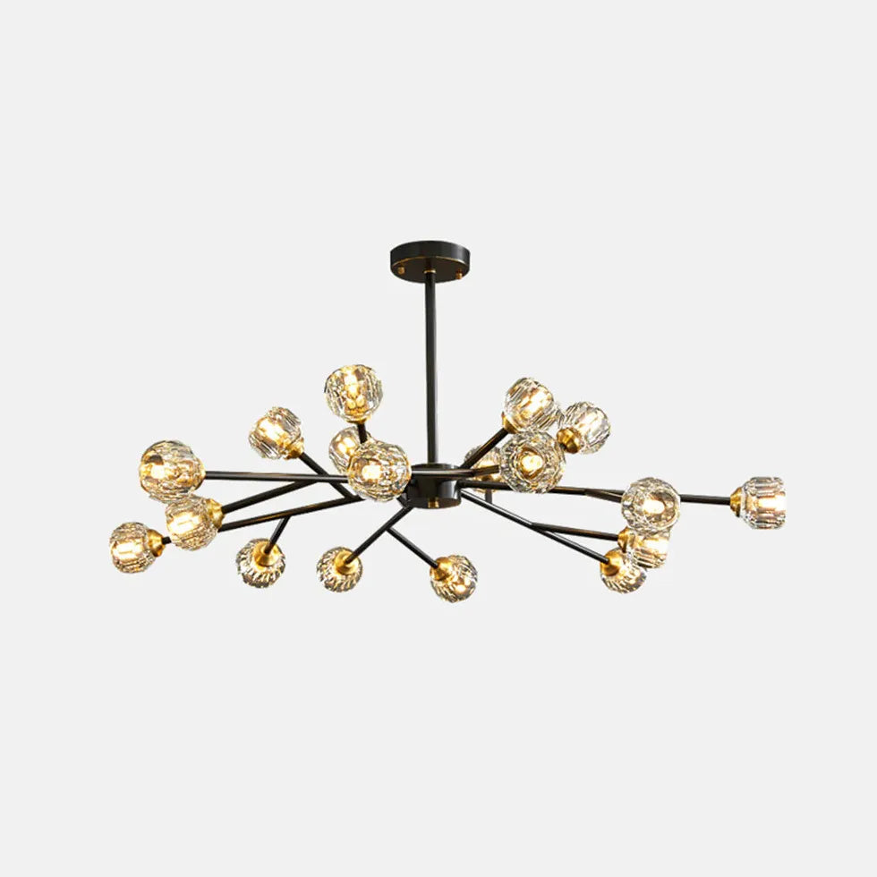 Gold Glass Radial for Dining Room Chandelier