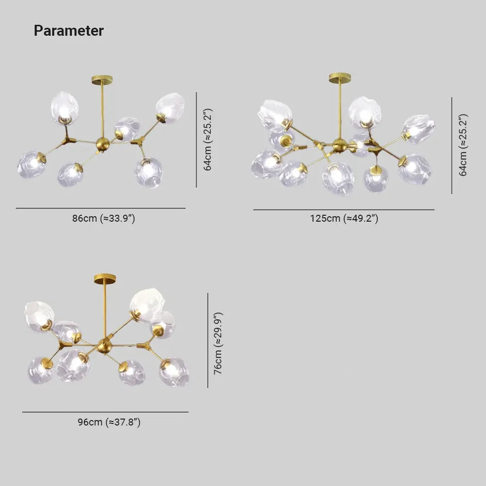 Lustre multi ampoules nordique moderne créatif