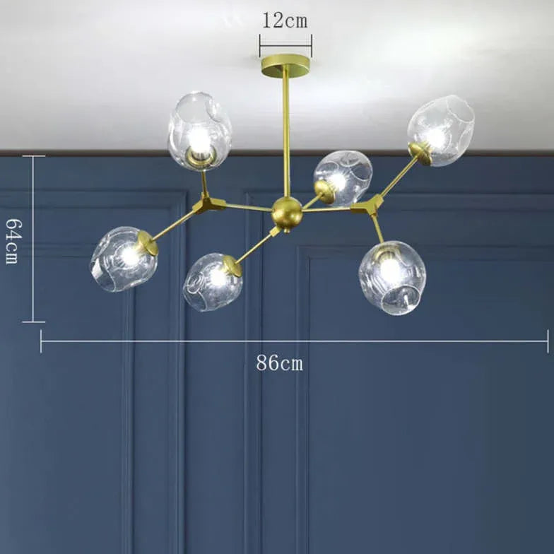 Lustre multi ampoules nordique moderne créatif