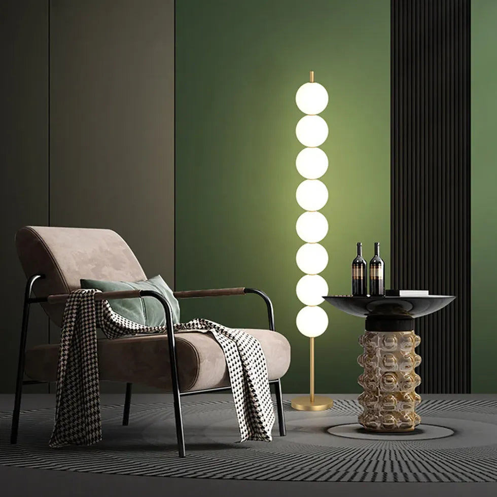 Multi-Ball Stacked Upright Floor Lamp