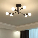 Multi-Arm Structure Gold Modern Ceiling Light